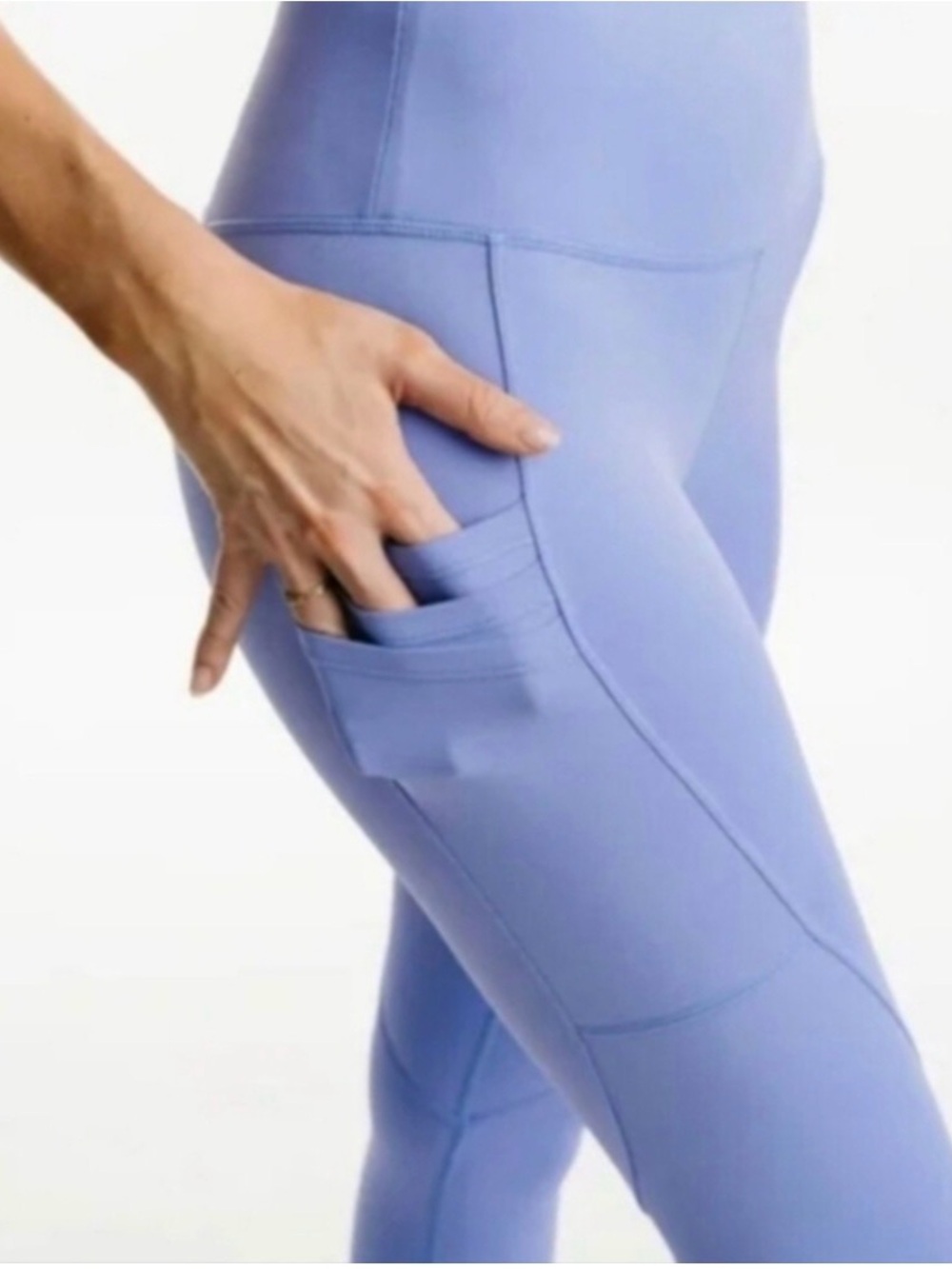 NWT ZYIA Grapemist Light n Tight Tri-Pocket Hi-Rise 7/8 24" Leggings - 14/16